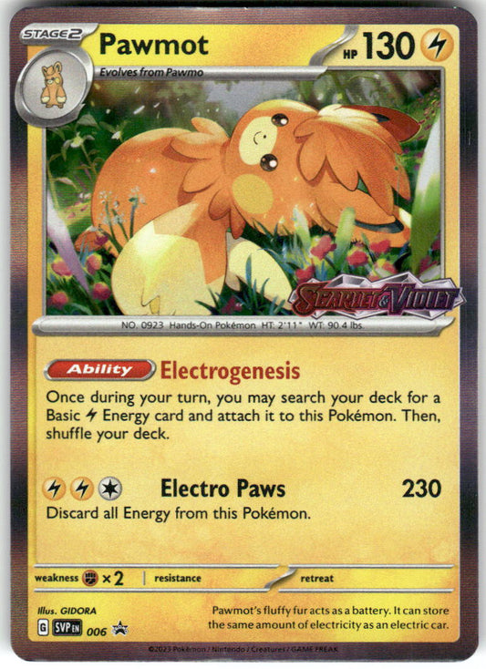 Pawmot (Prerelease) 006 Holo Promo Scarlet & Violet Promo Pokemon Near Mint