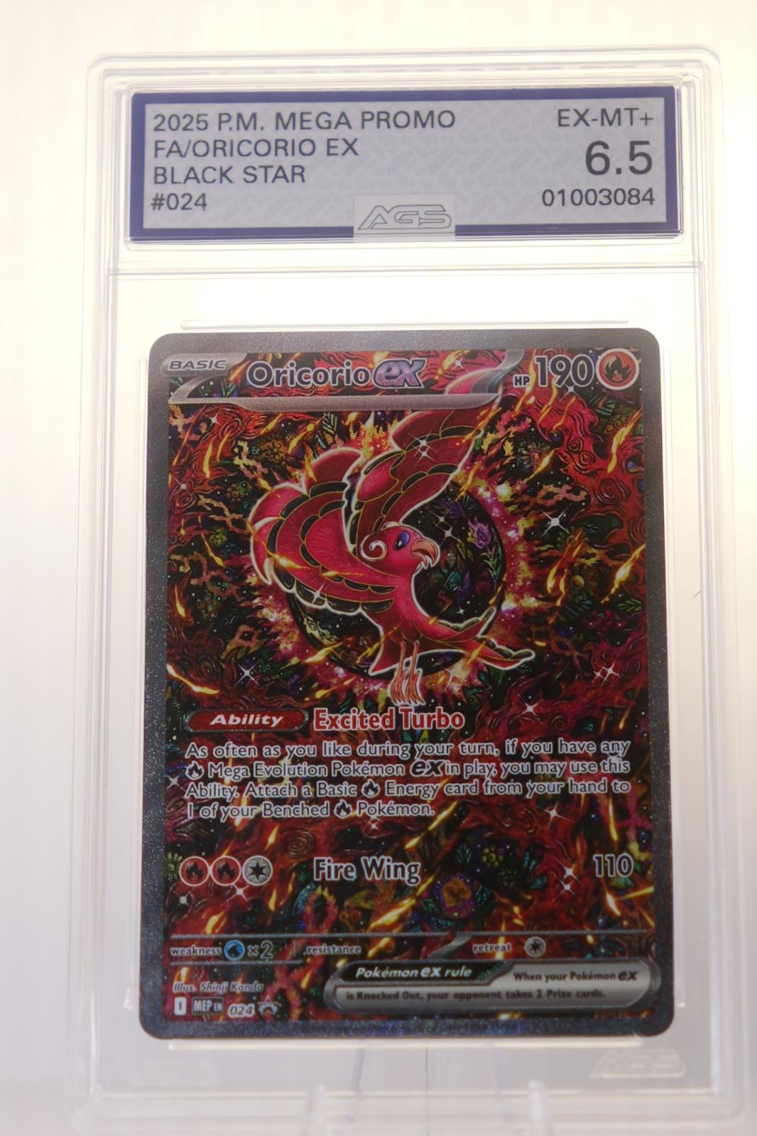 AGS 6.5 - Oricorio ex 024 Holo Promo Mega Evolution Promo Pokemon