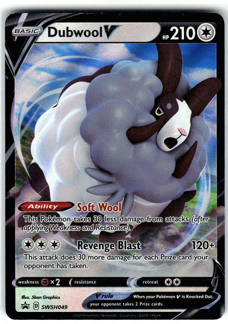 Dubwool V SWSH049 Holo Promo Sword & Shield Promo Pokemon Lightly Played