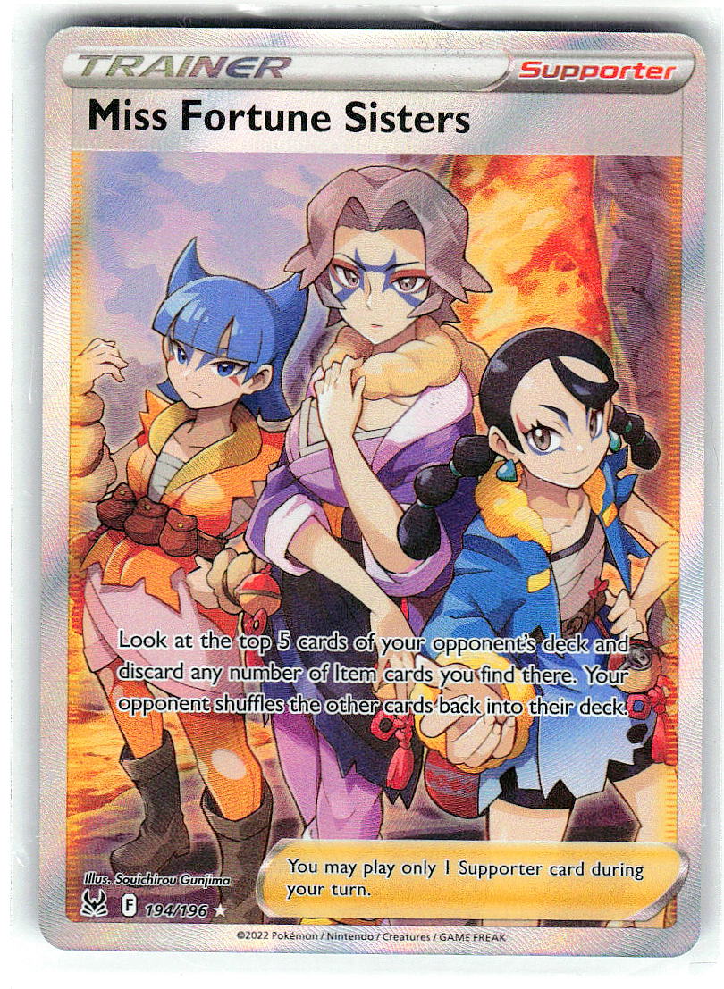 Miss Fortune Sisters 194/196 Ultra Rare Lost Origin Pokemon Holo Near Mint