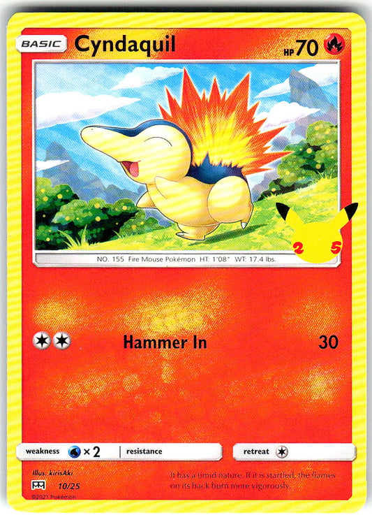 Cyndaquil 010/025 Promo McDonald's 25th Anniversary Promos Pokemon Near Mint