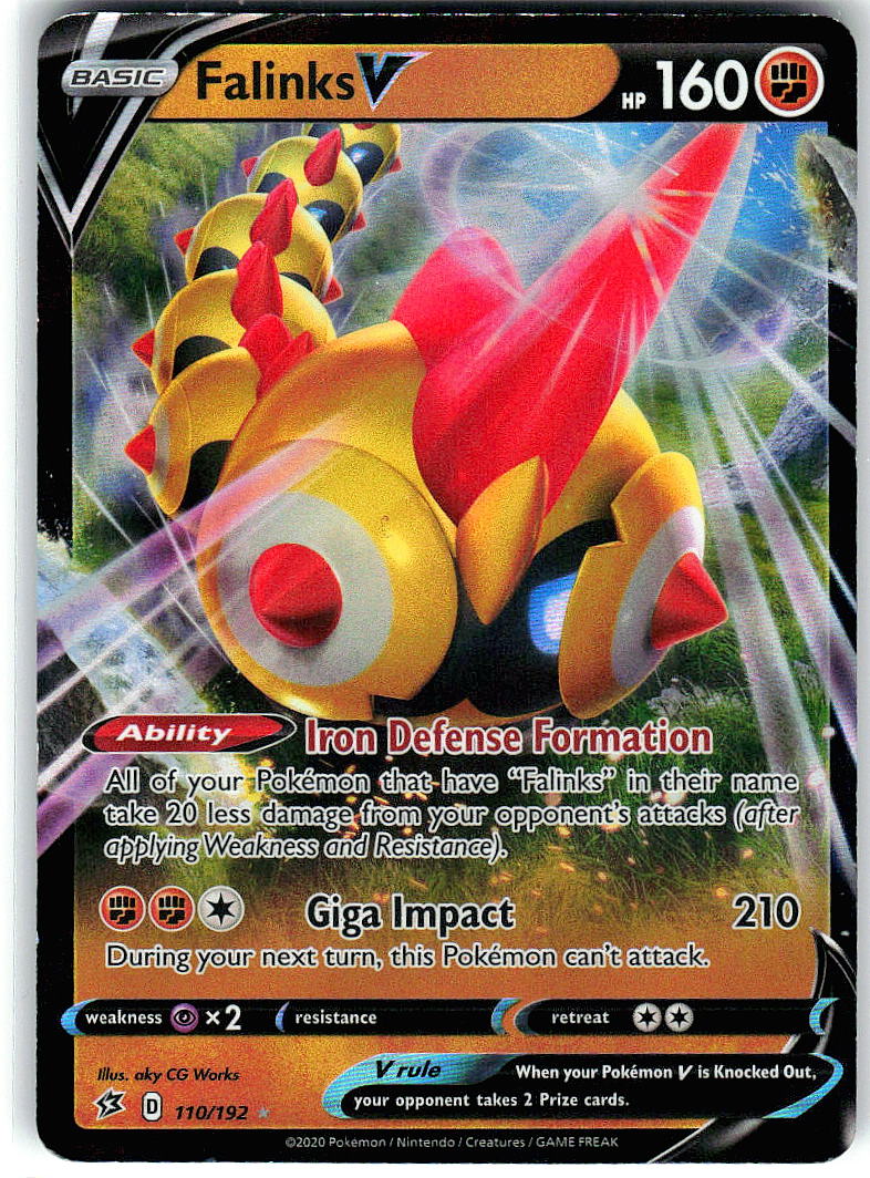 Falinks V 110/192 Holo Ultra Rare Rebel Clash Pokemon Near Mint