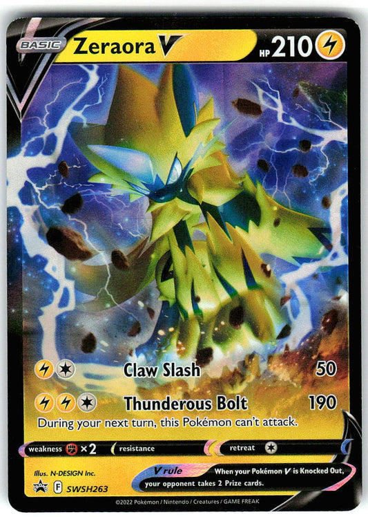 Zeraora V SWSH263 Holo Promo Sword & Shield Promo Pokemon Near Mint
