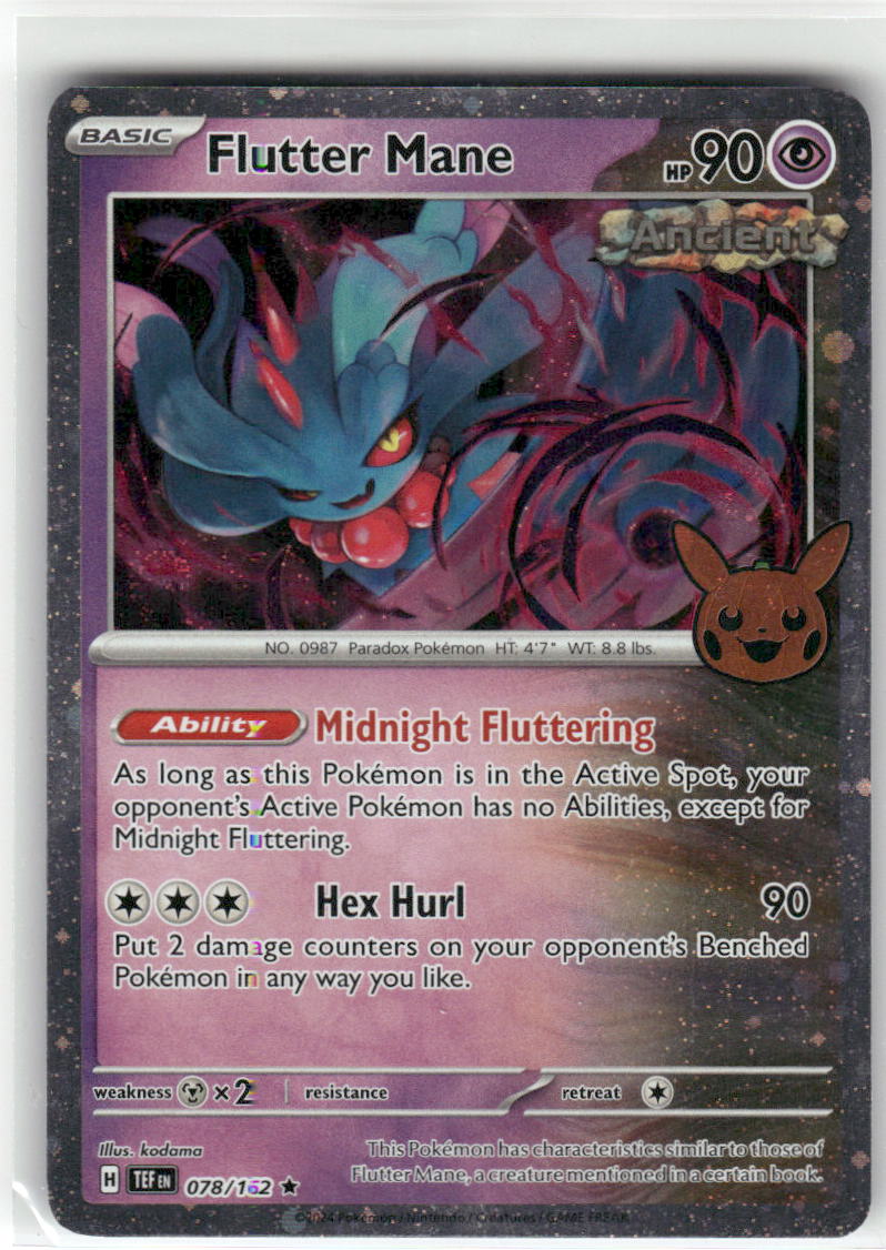Flutter Mane (Cosmos Holo) 078/162 Trick or Trade BOOster 2024 Pokemon NM