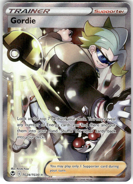 Gordie TG24/TG30 Ultra Rare Silver Tempest Trainer Gallery Pokemon Holo LP