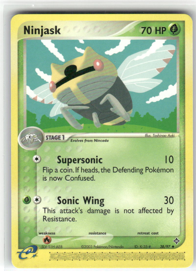 Ninjask 38/97 Uncommon Dragon Pokemon Near Mint