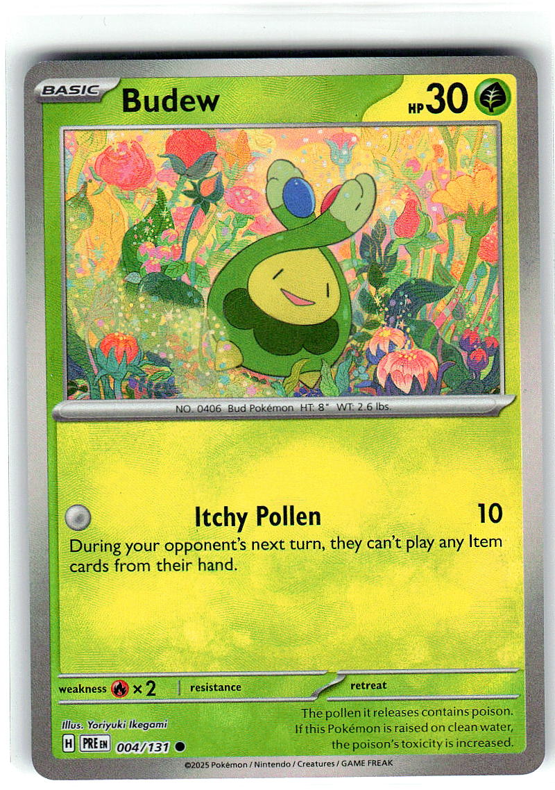 Budew (Poke Ball Pattern) 004/131 Holo Common Prismatic Evolutions Pokemon NM