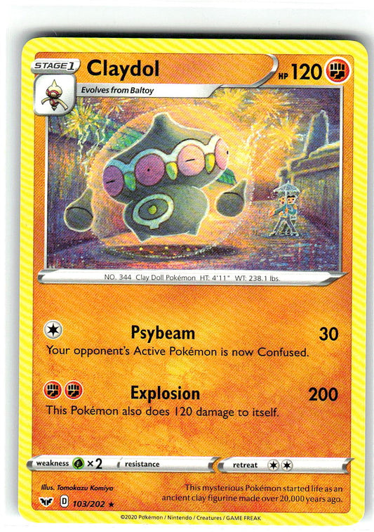 Claydol 103/202 Rare Sword & Shield Pokemon Near Mint