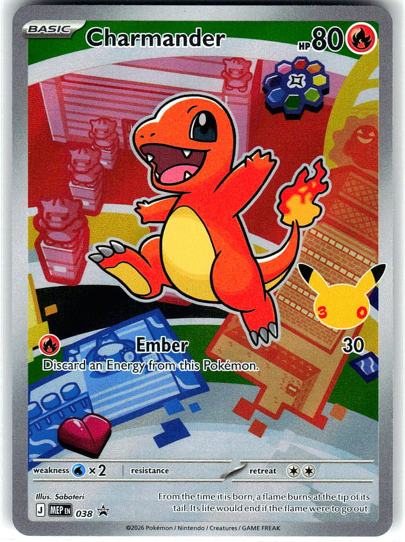 Charmander 038 Holo Promo Mega Evolution Promo Pokemon Near Mint