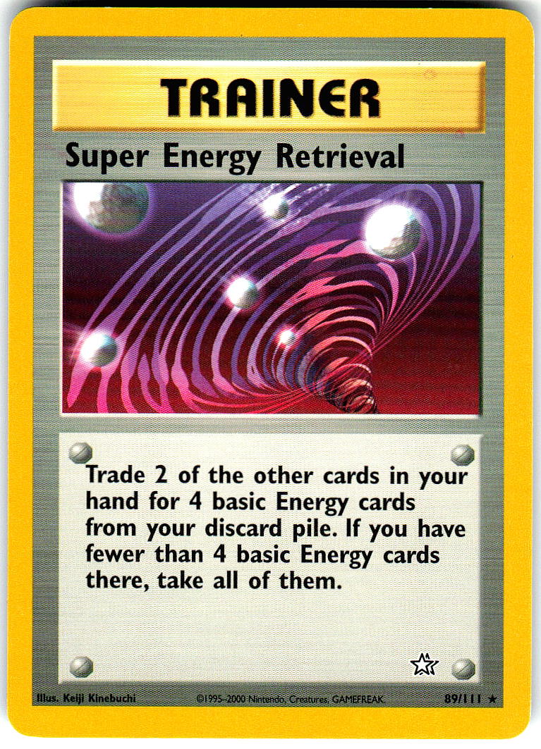 Super Energy Retrieval 89/111 Rare Neo Genesis Pokemon Unlimited Lightly Played