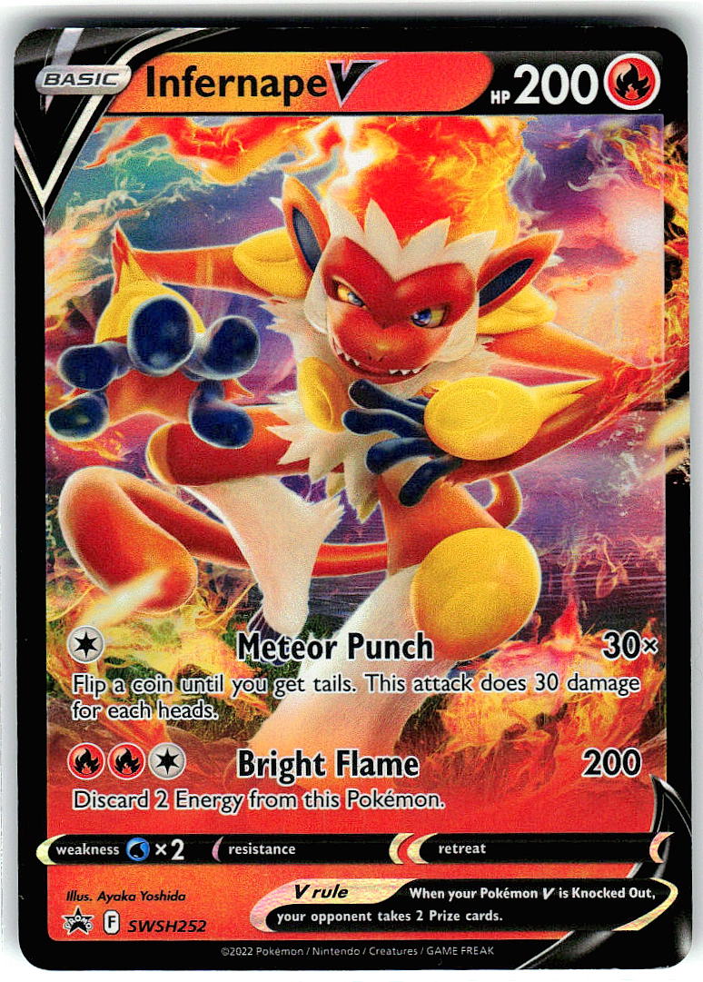 Infernape V SWSH252 Holo Promo Sword & Shield Promo Pokemon Moderately Played