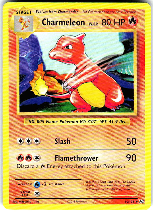 Charmeleon 10/108 Uncommon Evolutions Pokemon Lightly Played