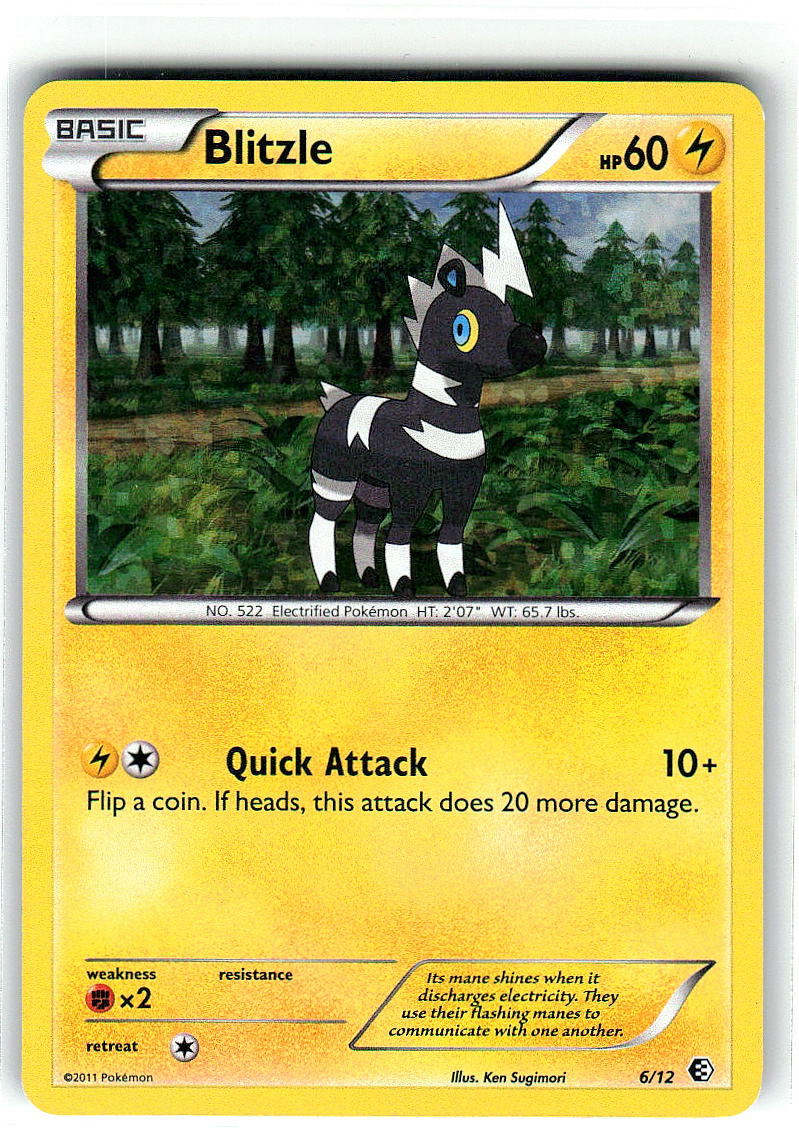 Blitzle 006/012 Holo Promo McDonald's Promos 2011 Pokemon Lightly Played