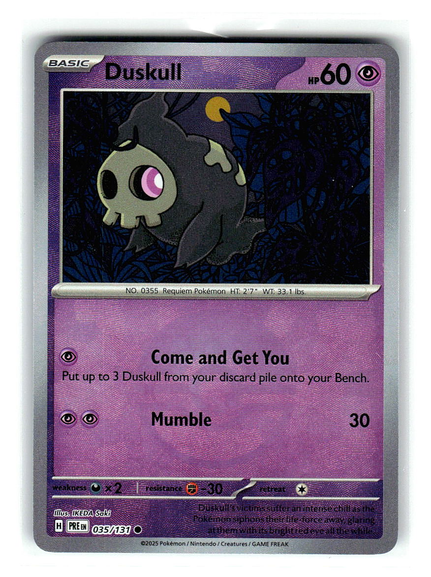 Duskull (Poke Ball Pattern) 035/131 Holo Common Prismatic Evolutions Pokemon NM