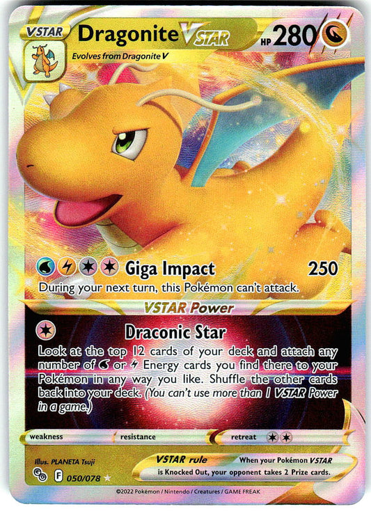 Dragonite VSTAR 050/078 Holo Ultra Rare Pokemon GO Pokemon Near Mint