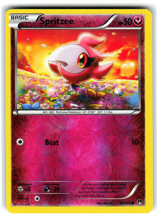 Spritzee 84/122 Common BREAKpoint Pokemon Reverse Holo Moderately Played