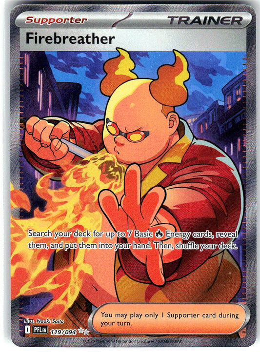 Firebreather 119/094 Double Rare Phantasmal Flames Pokemon Holo Near Mint