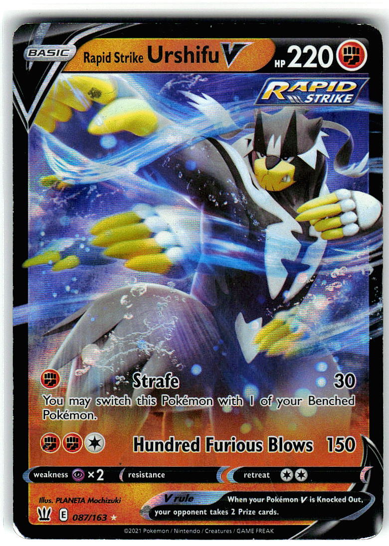 Rapid Strike Urshifu V 087/163 Holo Ultra Rare Battle Styles Pokemon HP
