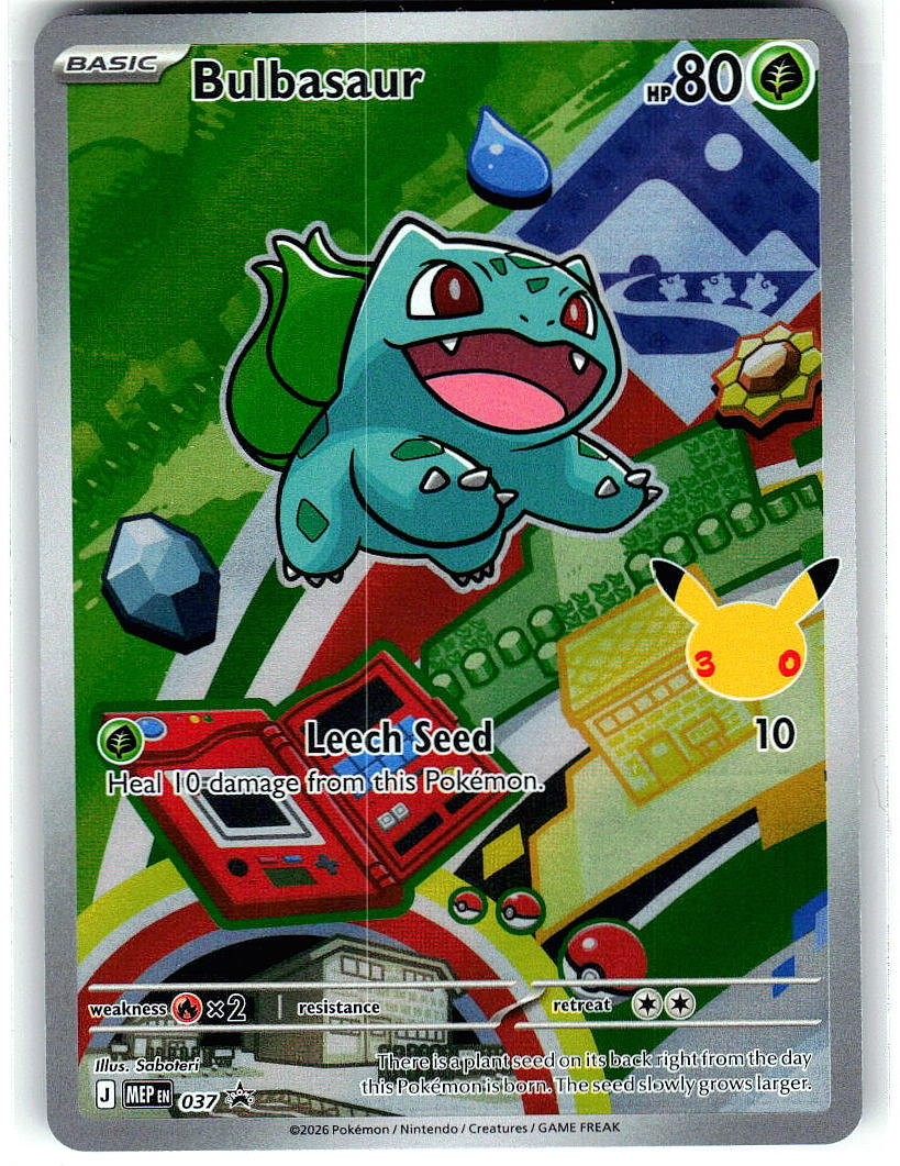 Bulbasaur 037 Holo Promo ME: Mega Evolution Promo Pokemon Near Mint