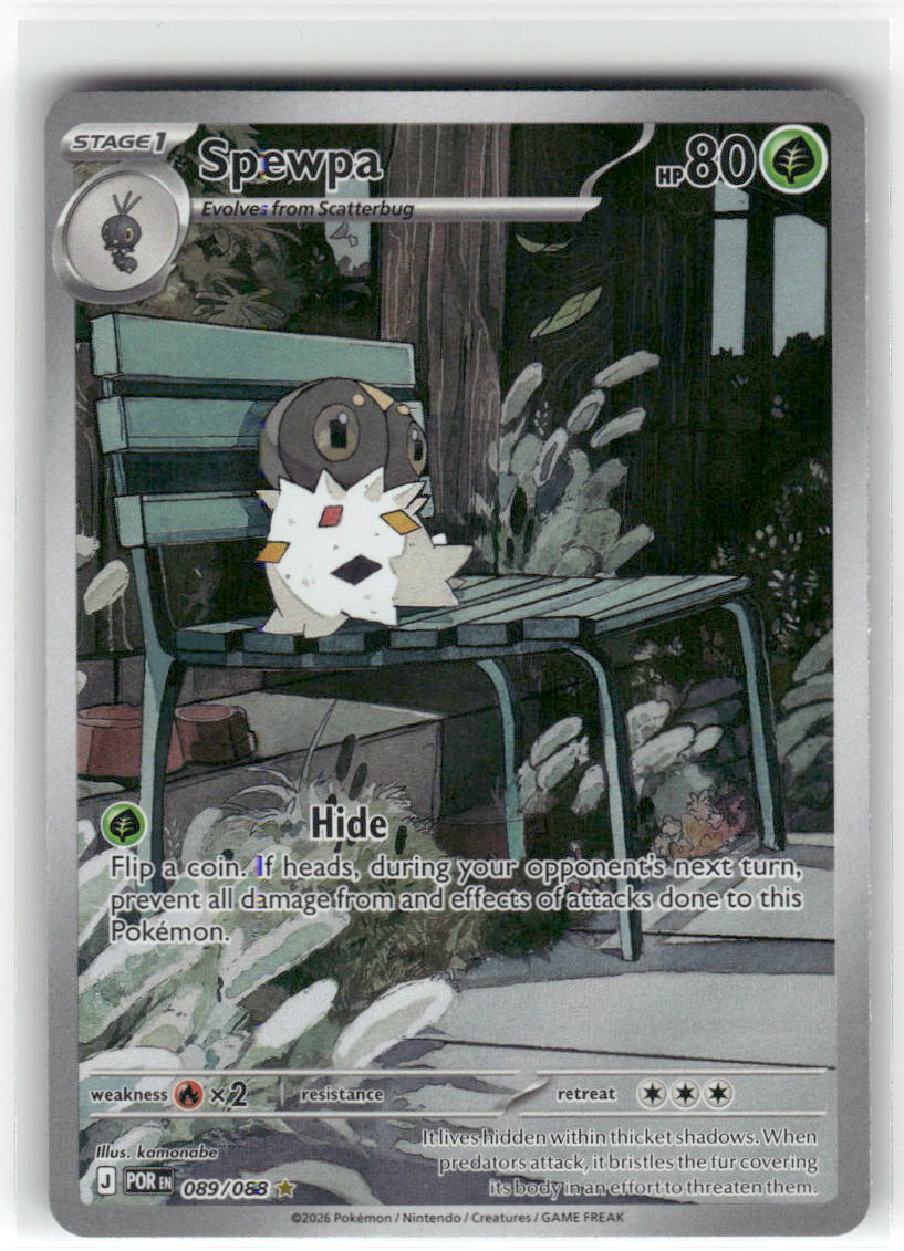 Spewpa 089/088 Holo Illustration Rare Perfect Order Pokemon Near Mint