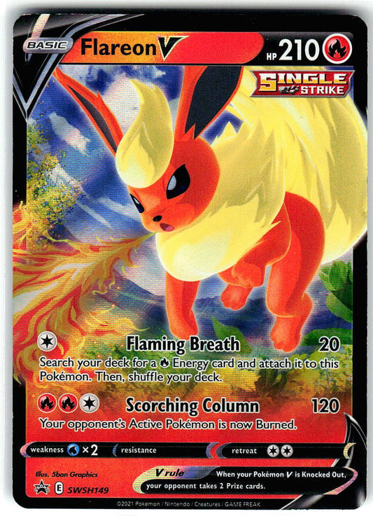Flareon V SWSH149 Holo Promo Sword & Shield Promo Pokemon Moderately Played