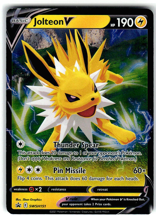 Jolteon V SWSH151 Holo Promo Sword & Shield Promo Pokemon Lightly Played