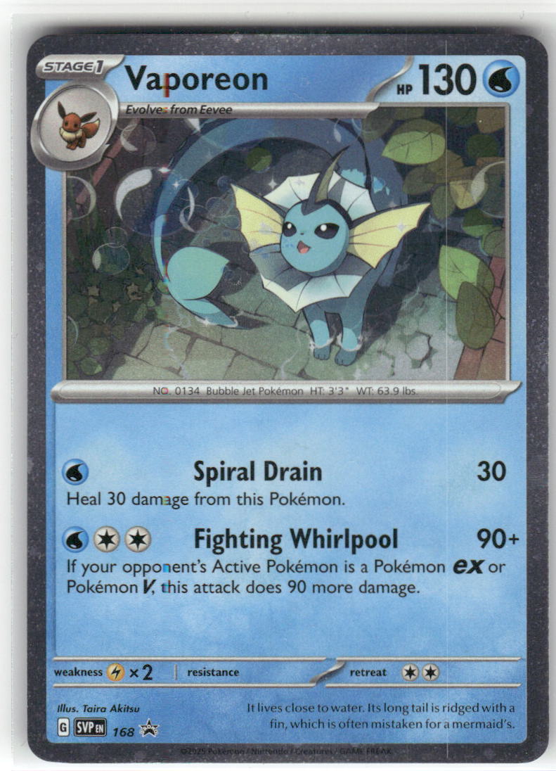 Vaporeon (Cosmos Holo) 168 Promo Scarlet & Violet Promo Pokemon Near Mint