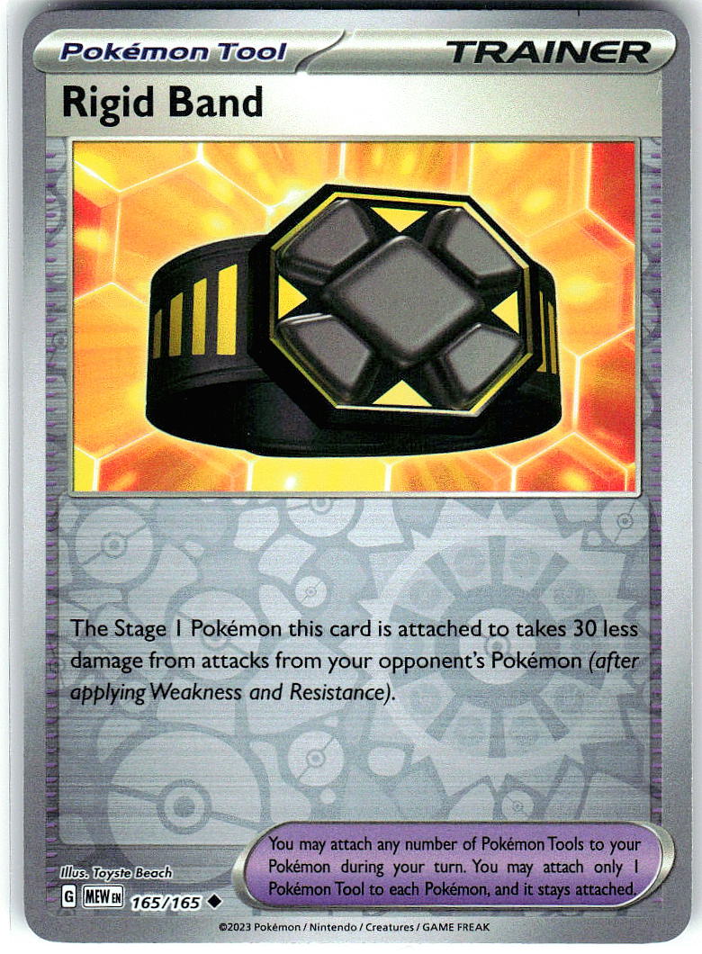 Rigid Band 165/165 Uncommon 151 Pokemon Reverse Holo Near Mint