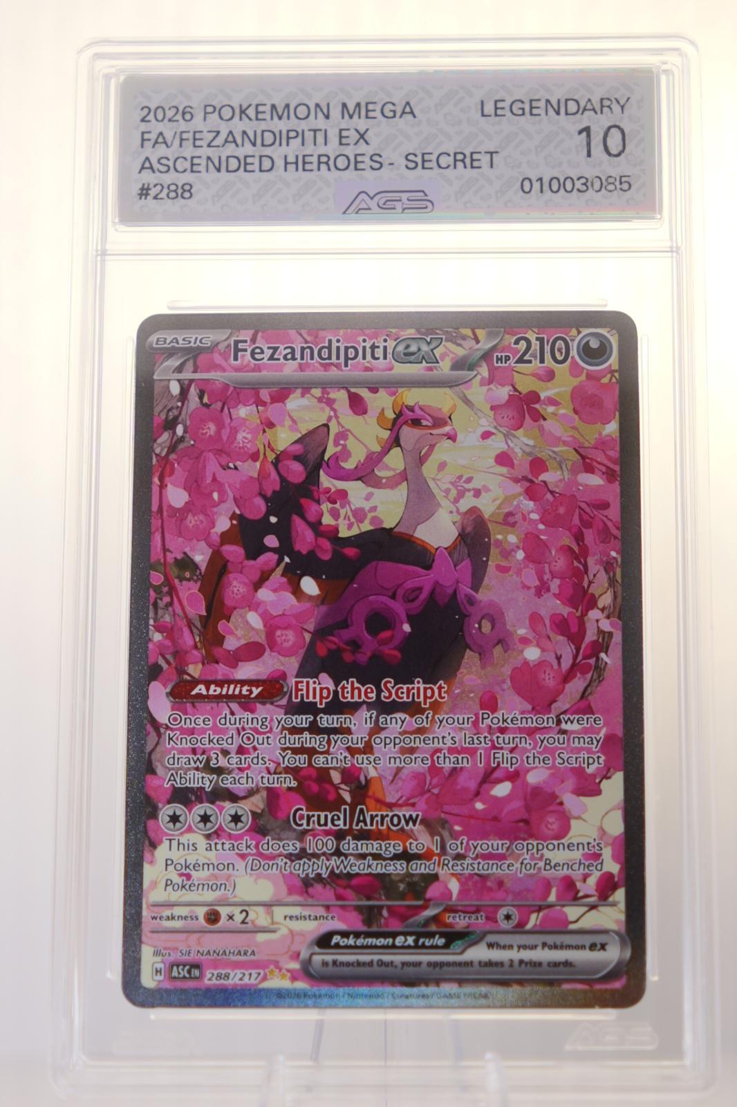 AGS 10 - Fezandipiti ex 288/217 SIR Ascended Heroes Pokemon Holo