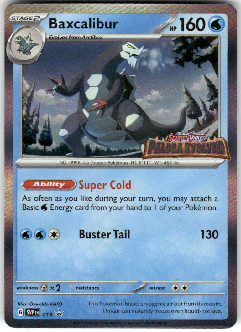 Baxcalibur (Prerelease) 019 Holo Promo Scarlet & Violet Promo Pokemon Near Mint