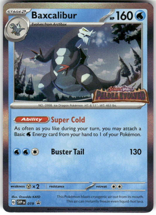 Baxcalibur (Prerelease) 019 Holo Promo Scarlet & Violet Promo Pokemon Near Mint
