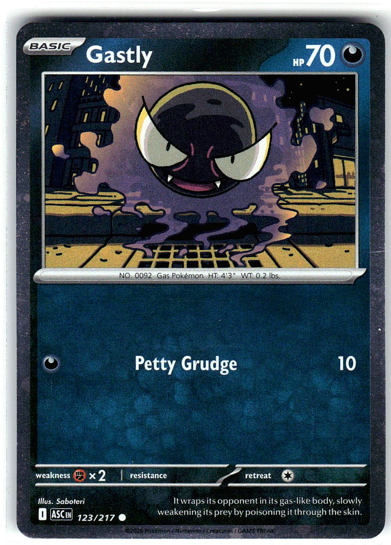 Gastly (Cosmos Holo) 123/217 Common Miscellaneous Cards & Products Pokemon NM