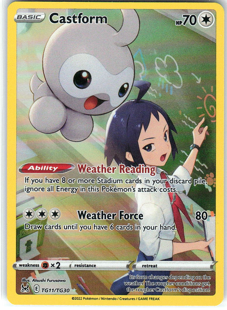 Castform TG11/TG30 Holo Lost Origin Trainer Gallery Pokemon NM