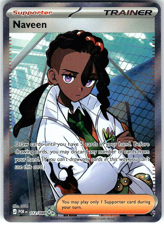 Naveen 112/088 Double Rare Perfect Order Pokemon Holo Near Mint