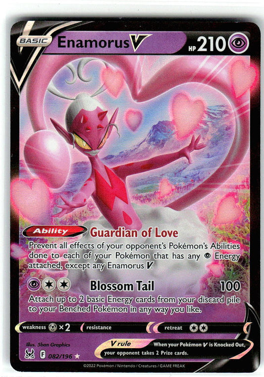 Enamorus V 082/196 Holo Ultra Rare Lost Origin Pokemon Near Mint