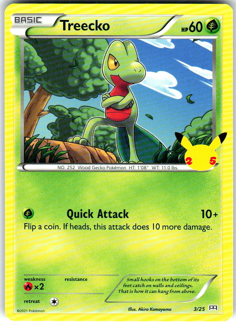 Treecko 003/025 Promo McDonald's 25th Anniversary Promos Pokemon Near Mint