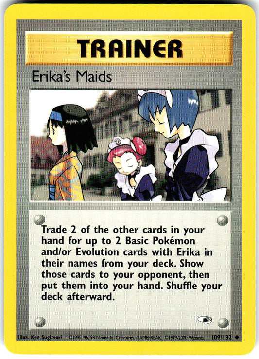 Erika's Maids 109/132 Uncommon Gym Heroes Pokemon Unlimited Lightly Played