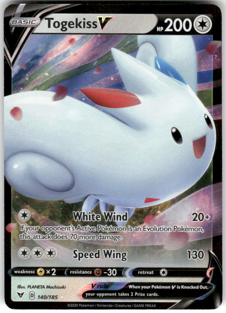 Togekiss V 140/185 Holo Ultra Rare Vivid Voltage Pokemon Near Mint