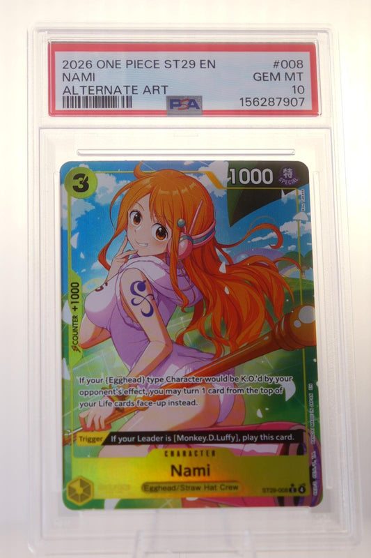 Nami 008 Alternate Art One Piece PSA 10 Gem Mint