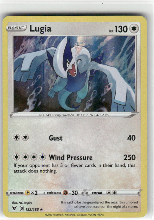 Lugia 132/185 Holo Rare Vivid Voltage Pokemon Near Mint