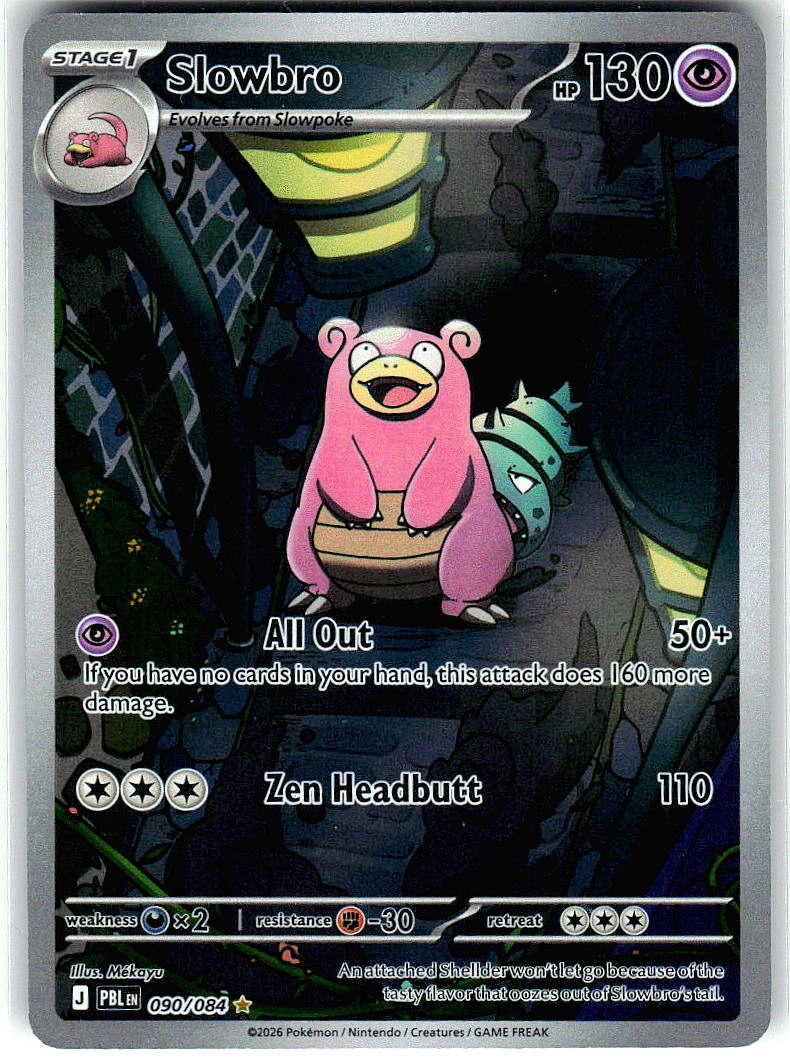 Slowbro 090/084 Illustration Rare Pitch Black Pokemon Holo Near Mint