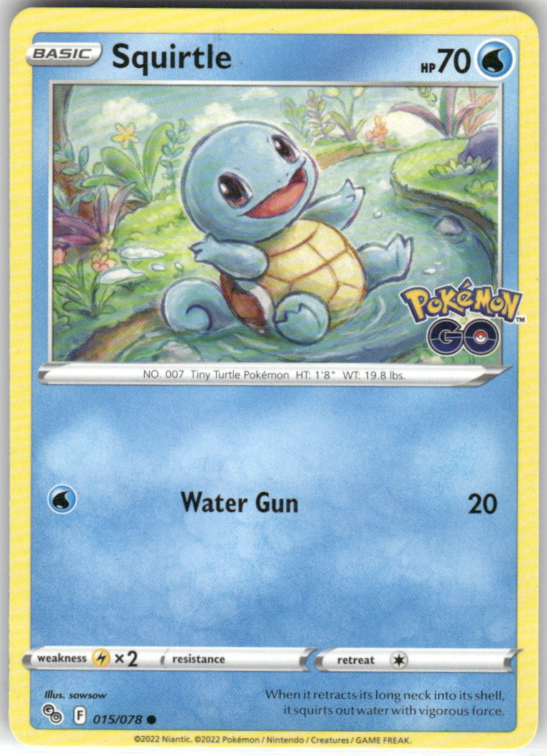 Squirtle 015/078 Common Pokemon GO Pokemon Lightly Played