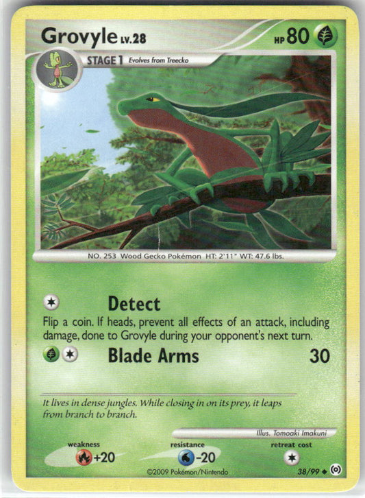 Grovyle 38/99 Uncommon Arceus Pokemon Damaged