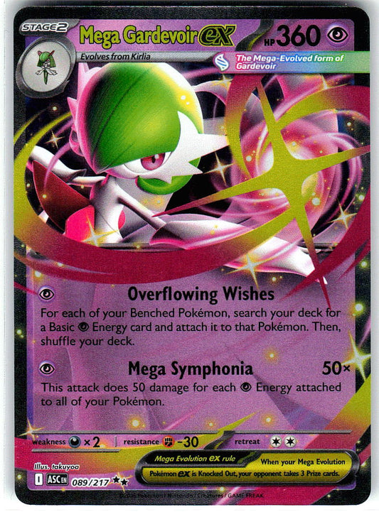 Mega Gardevoir ex 089/217 Double Rare Ascended Heroes Pokemon Holo Near Mint