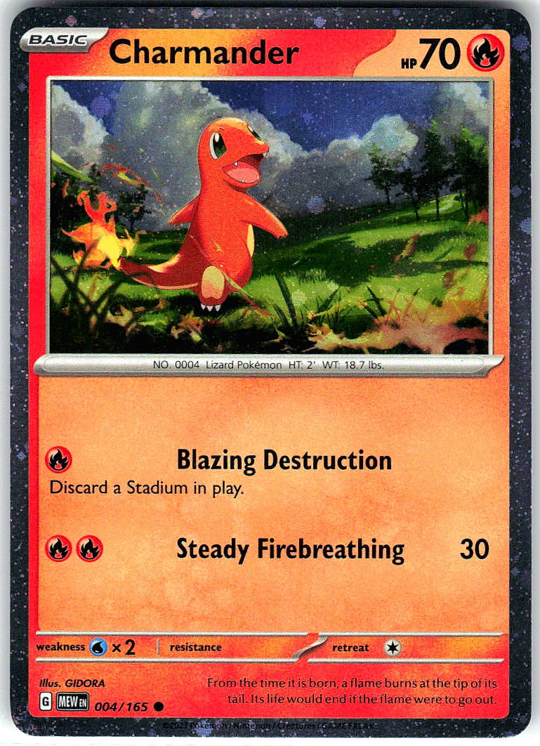 Charmander (Cosmos Holo) 004/165 Promo Miscellaneous Cards & Products Pokemon NM