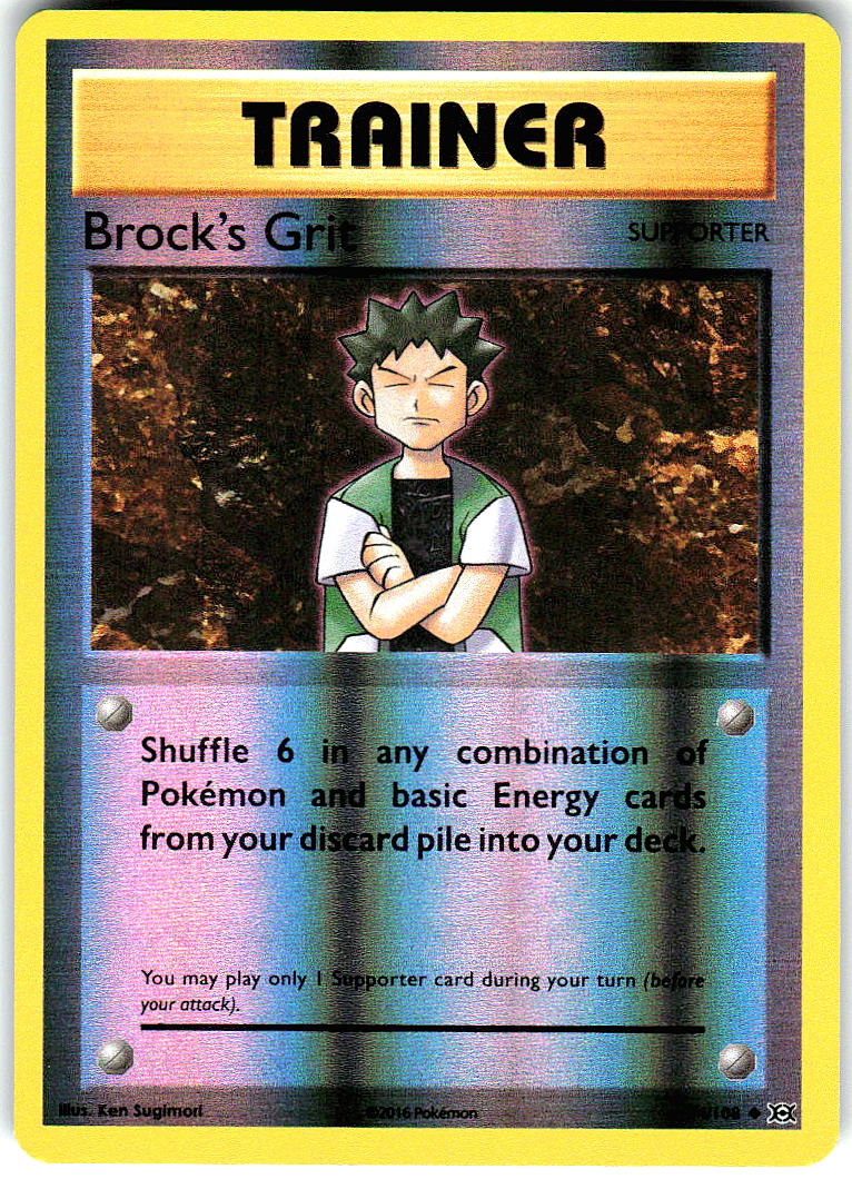Brock's Grit 74/108 Uncommon Evolutions Pokemon Near Mint