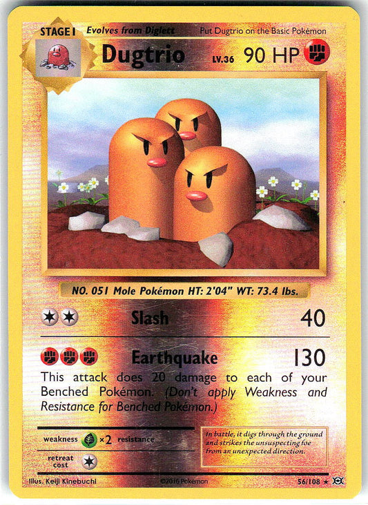 Dugtrio 56/108 Rare Evolutions Pokemon Near Mint