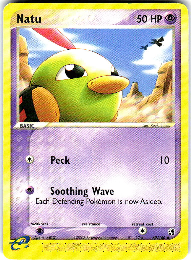 Natu 69/100 Common Sandstorm Pokemon Lightly Played
