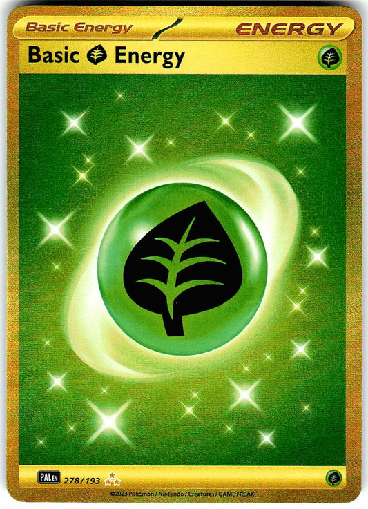 Basic Grass Energy 278/193 Hyper Rare Paldea Evolved Pokemon Holo Near Mint
