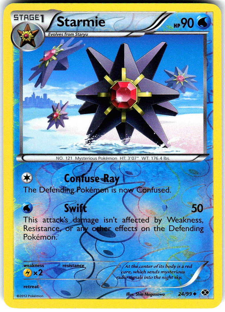 Starmie 24/99 Uncommon Next Destinies Pokemon Reverse Holo Lightly Played